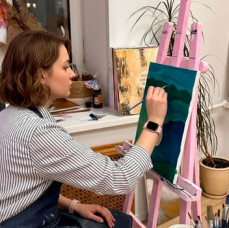 Мастер-класс по современной живописи в группе в Москве