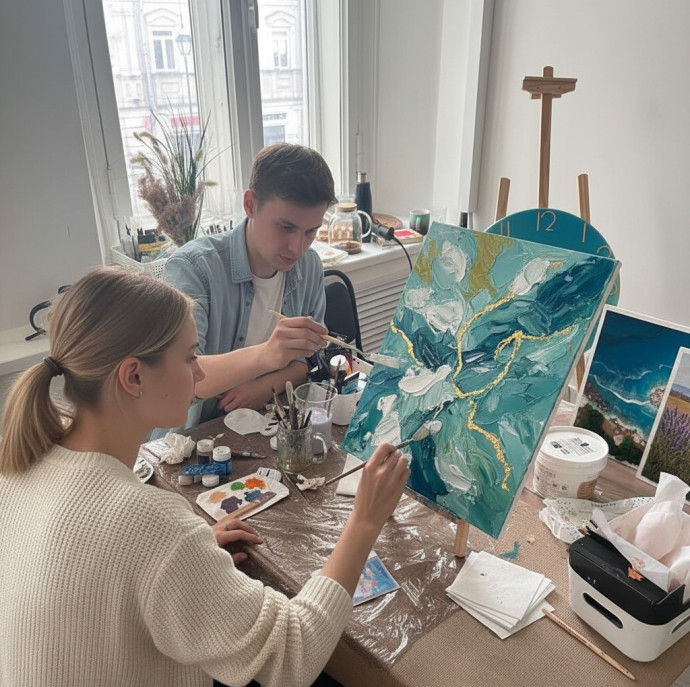 Арт-свидание в художественной студии в Москве