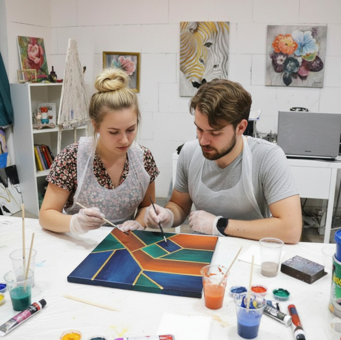 Арт-свидание в художественной студии в Москве