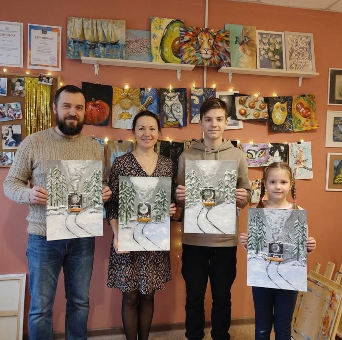 Пробное занятие в арт школе Картина акрилом в Москве