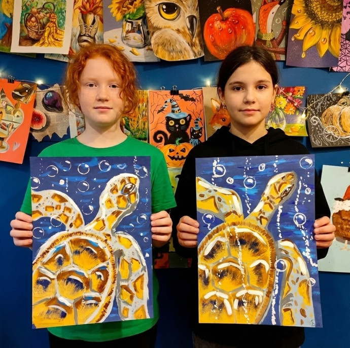 Пробное занятие в арт школе Картина акрилом в Москве