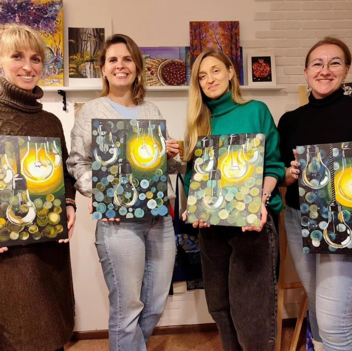 Пробное занятие в арт школе Картина акрилом в Москве