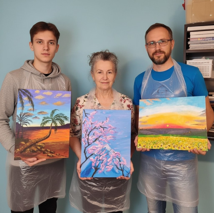 Пробное занятие в арт школе Картина акрилом в Москве
