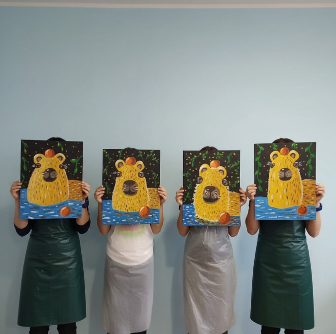 Пробное занятие в арт школе Картина акрилом в Москве