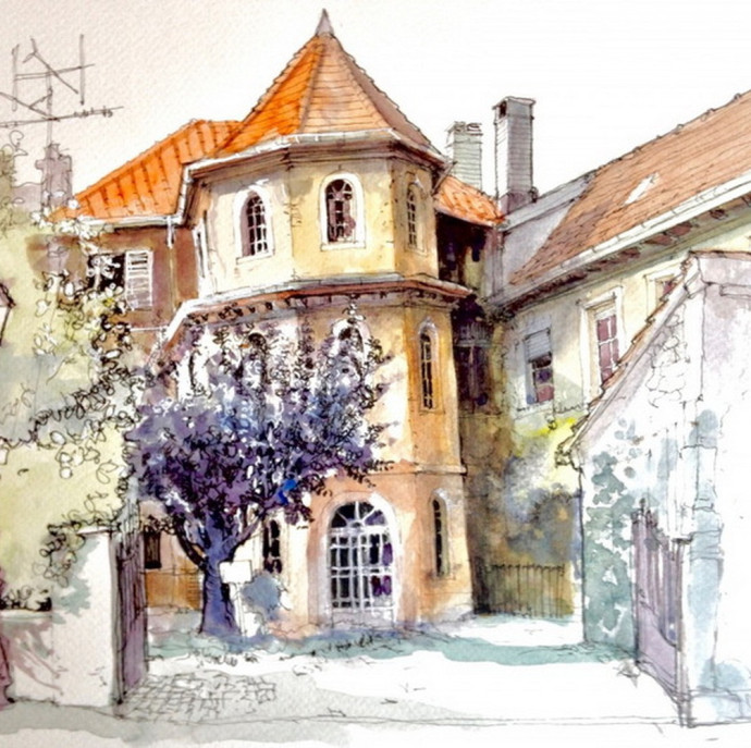 Мастер-класс Акварельный скетч в Москве