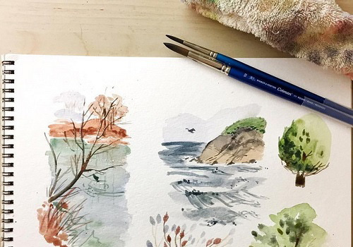 Мастер-класс Акварельный скетч в Москве