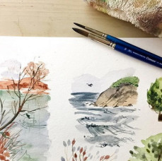 Мастер-класс Акварельный скетч в Москве