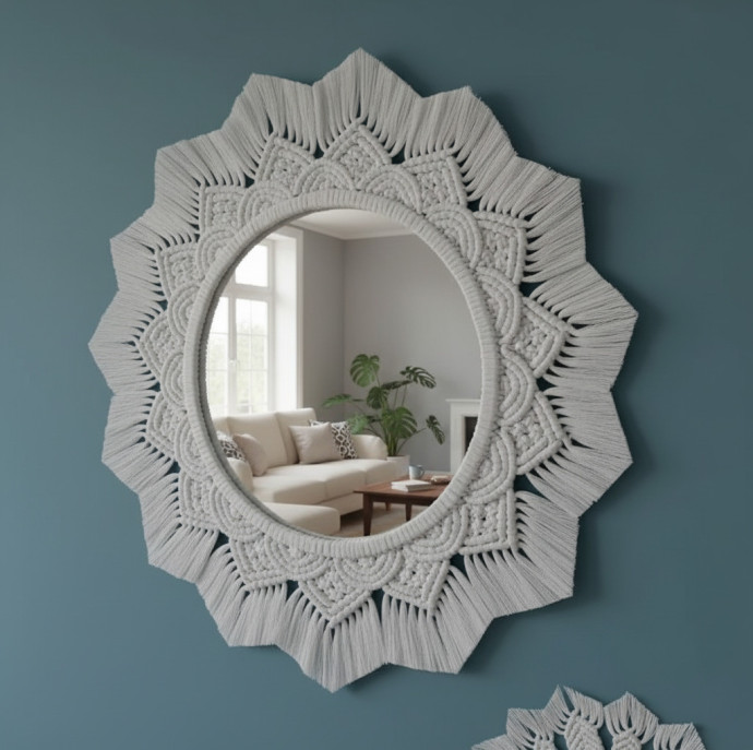 Мастер-класс по созданию украшения для зеркала в технике макраме в Москве