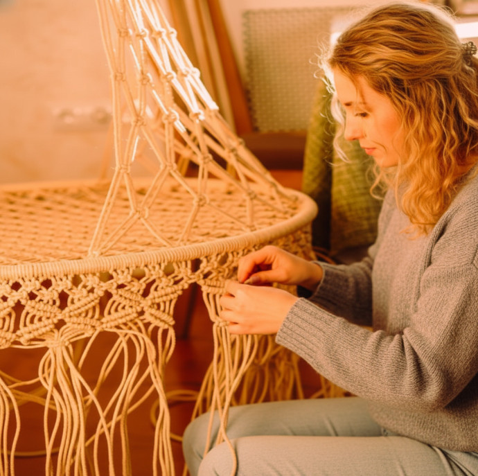 Мастер-класс по плетению подвесного кресла в Москве