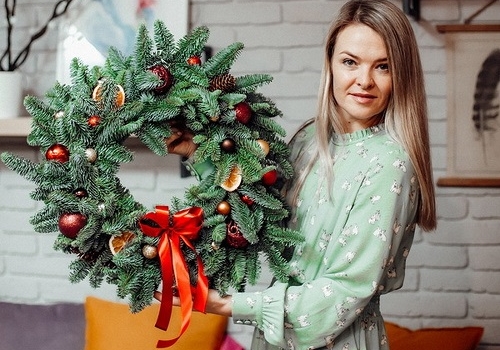 Мастер-класс новогодний венок в Москве