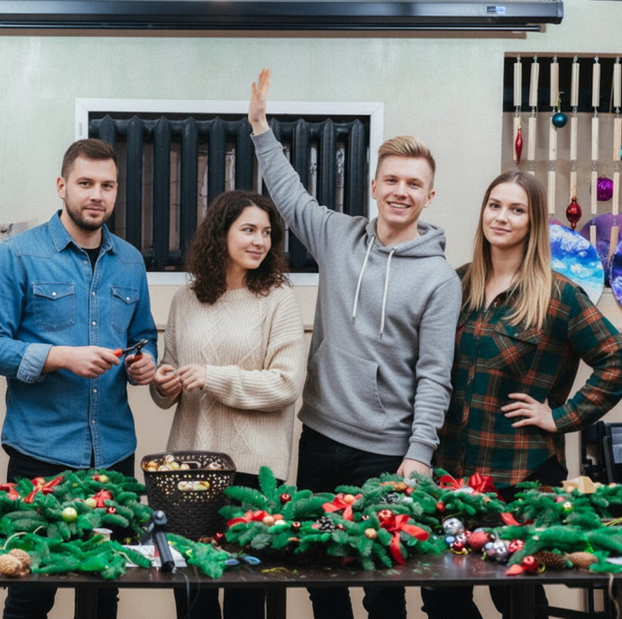 Мастер-класс новогодняя композиция в Москве