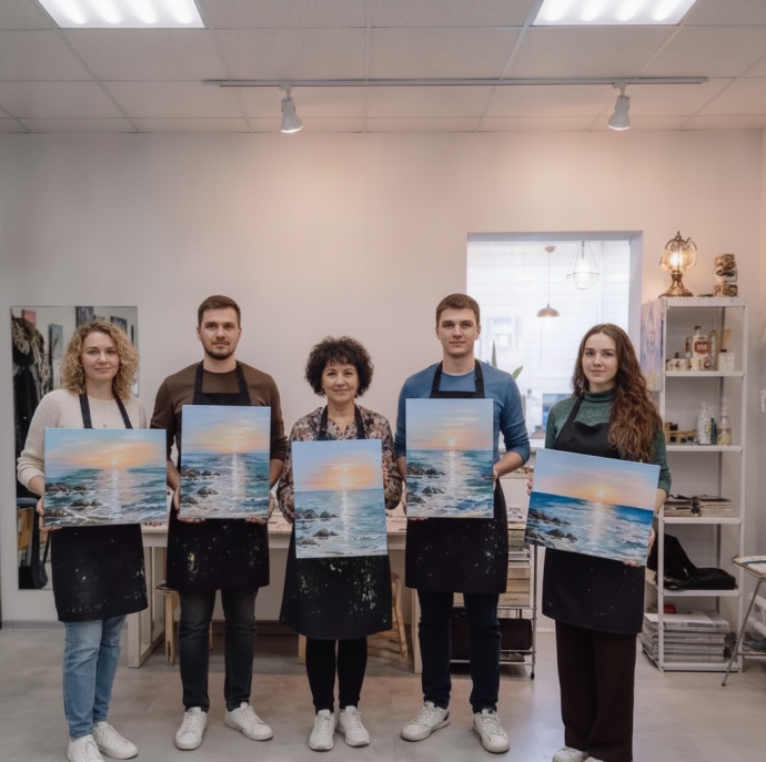 Картина акрилом «Магия моря» в Москве