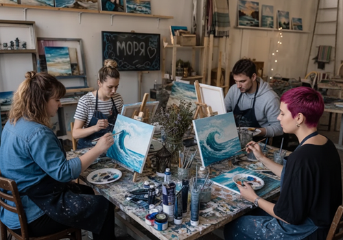 Картина акрилом «Магия моря» в Москве