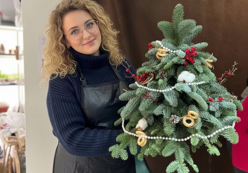 Новогодний мастер-класс из живых еловых веток в Москве