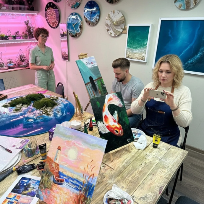 Мастер-класс по рисованию (масло, акрил) в Москве