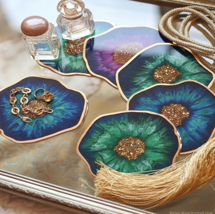 Мастер-класс подстаканники и сырные тарелки из эпоксидной смолы в Москве