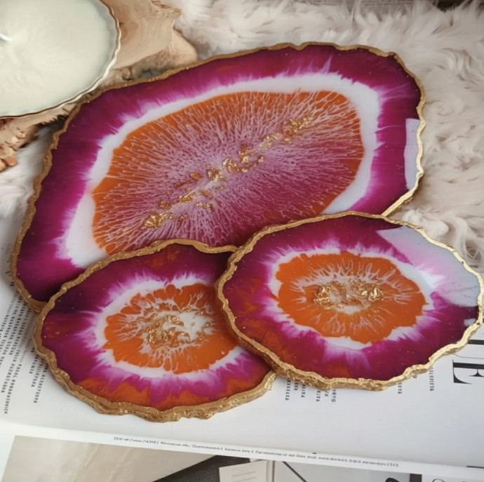 Мастер-класс подстаканники и сырные тарелки из эпоксидной смолы в Москве