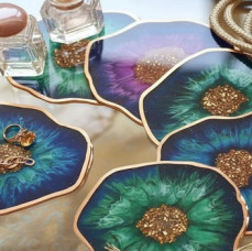 Мастер-класс подстаканники и сырные тарелки из эпоксидной смолы в Москве