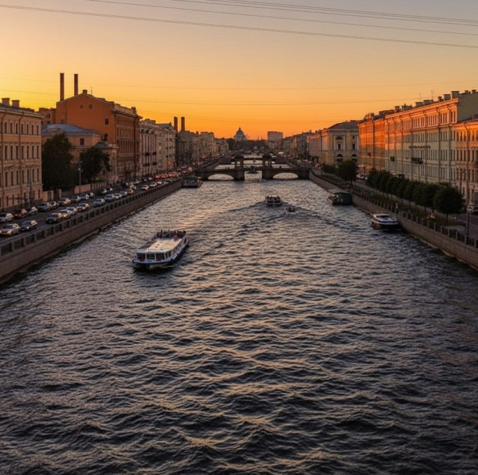 Экскурсия по рекам и каналам на теплоходе в Санкт-Петербурге