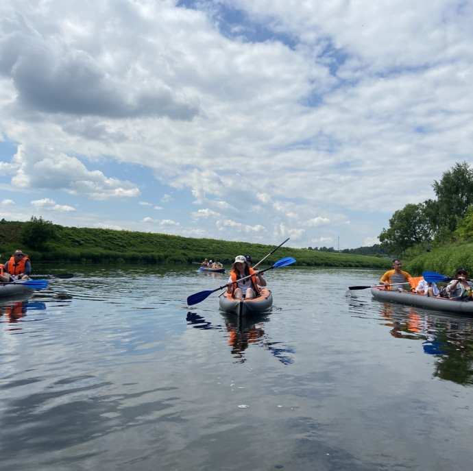 Сплав по реке на байдарке в Москве
