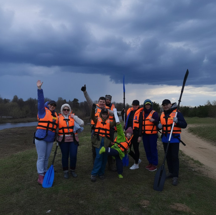 Сплав по реке на байдарке в Москве