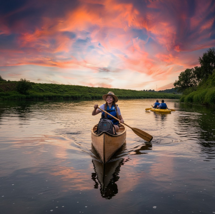 Сплав по реке на байдарке в Москве