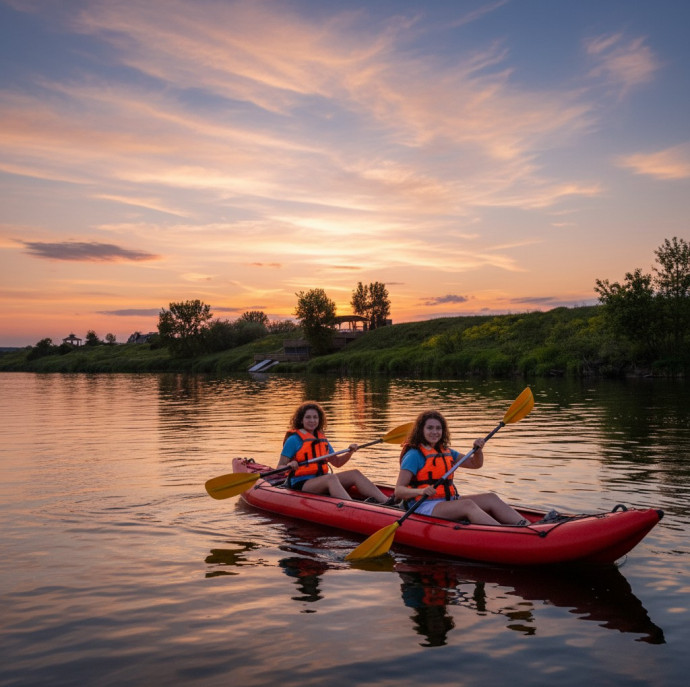 Сплав по реке на байдарке в Москве