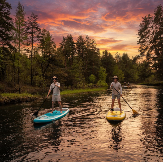 Сплав по реке на байдарке в Москве
