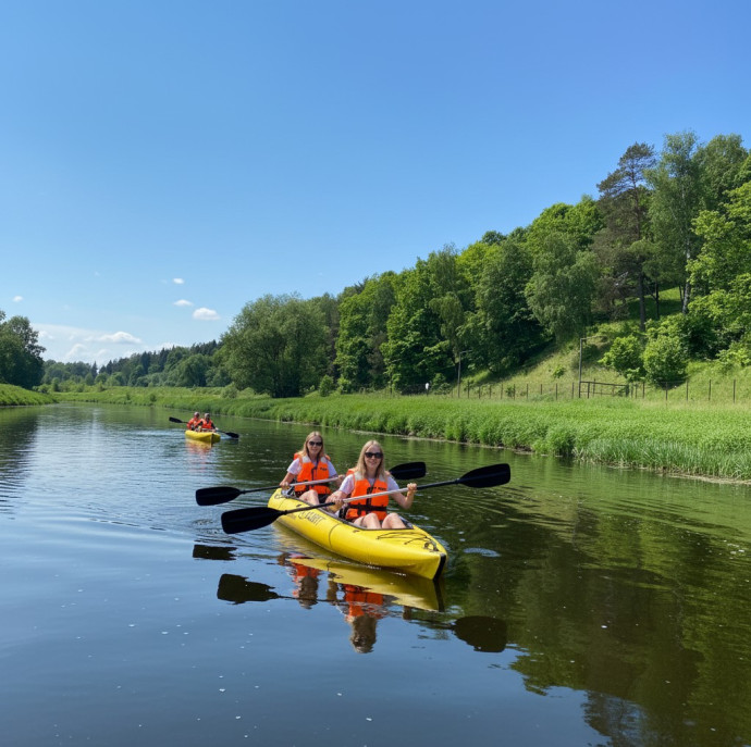 Сплав по реке на байдарке в Москве