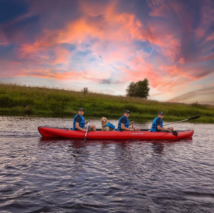 Сплав по реке на байдарке в Москве