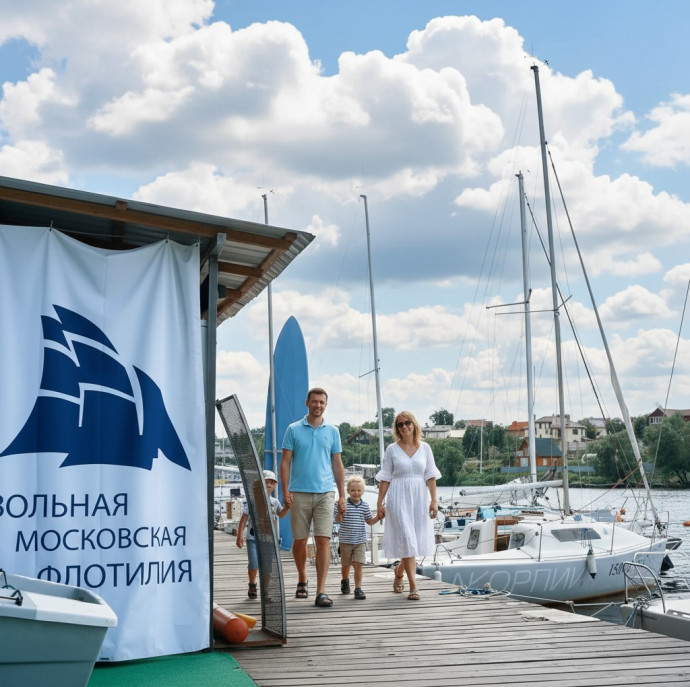 Прогулка на парусной яхте в Москве