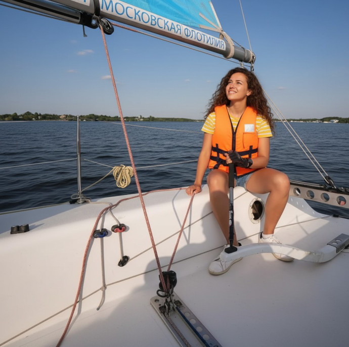 Прогулка на парусной яхте в Москве