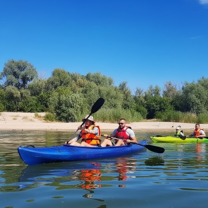 Сплав на байдарках в Раздорской - вокруг острова Поречный в Москве