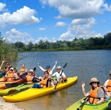 Сплав на байдарках в Раздорской - вокруг острова Поречный в Москве
