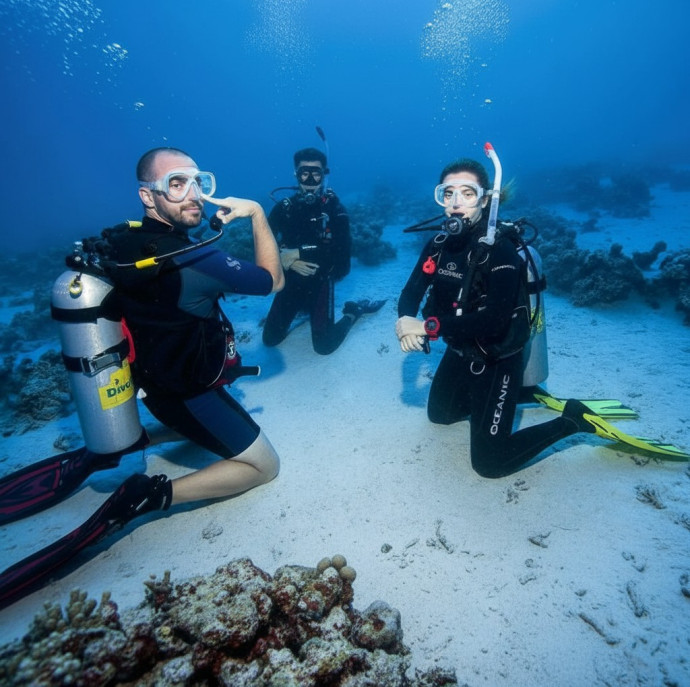 Пробное погружение с аквалангом в Москве