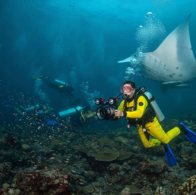 Пробное погружение с аквалангом в Москве