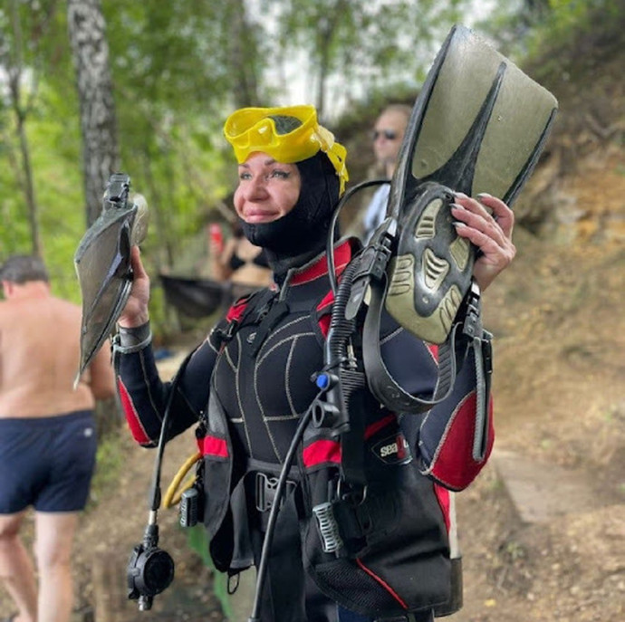 Пробное погружение с аквалангом в Москве