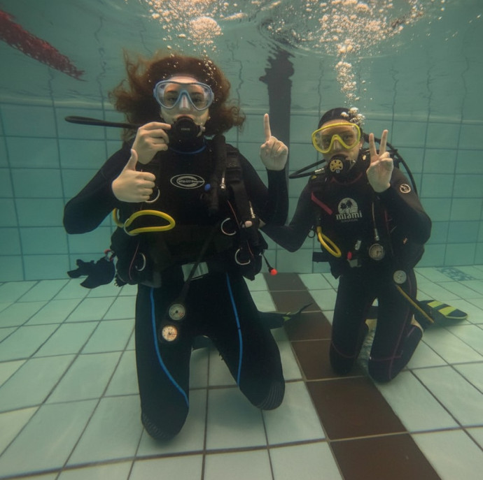 Пробное погружение с аквалангом в Москве