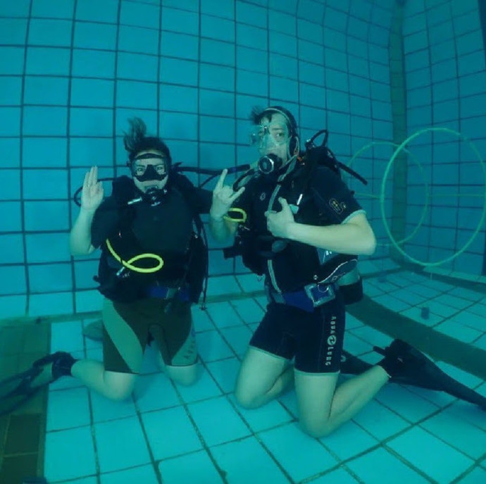 Пробное погружение с аквалангом в Москве