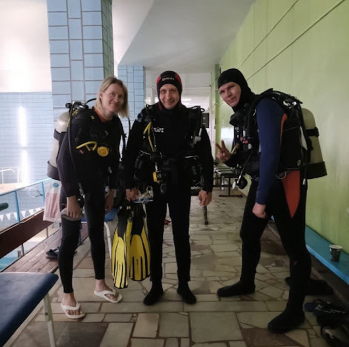 Пробное погружение с аквалангом в Москве