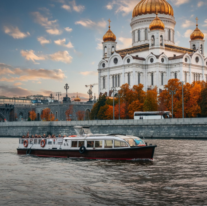 Речная прогулка на теплоходе в Москве