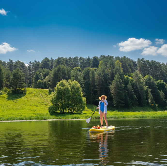 Прогулка на сапборде в Москве