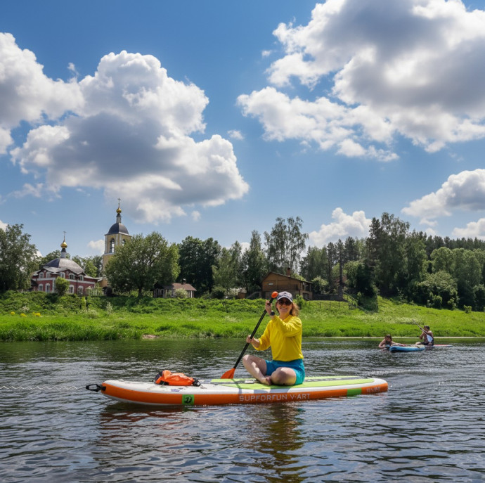 Прогулка на сапборде в Москве