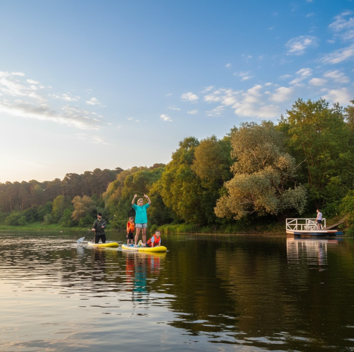 Прогулка на сапборде в Москве