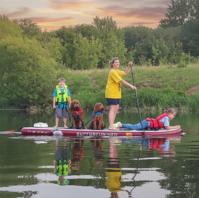 Прогулка на сапборде в Москве