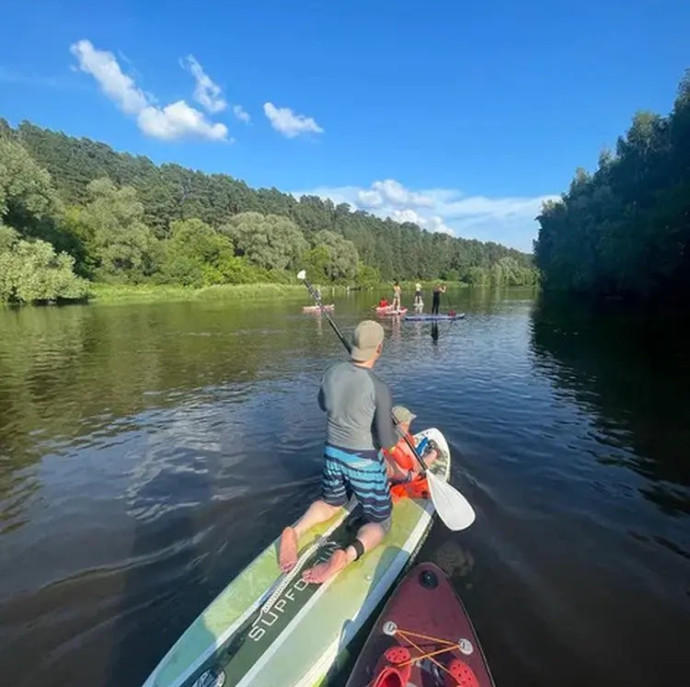 Прогулка на сапборде в Москве