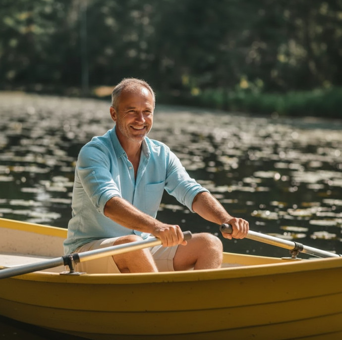 Прогулка на лодке в Москве