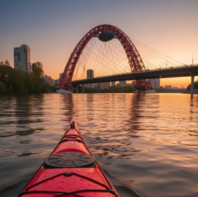 Прогулка на каяках в Москве