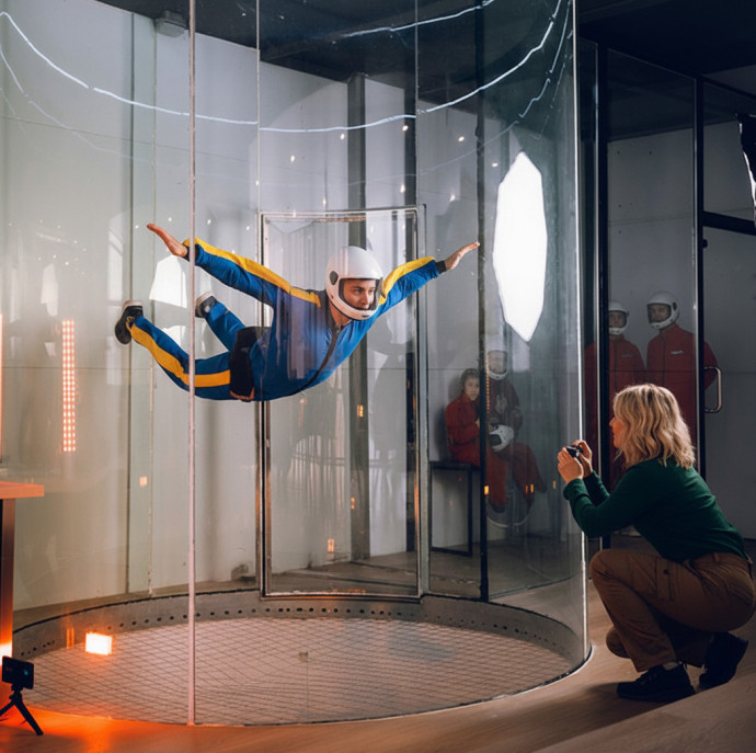 Полёт в аэротрубе I-Fly в Москве