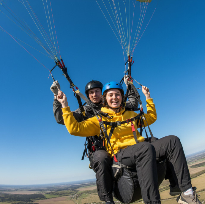 Полет на параплане в Москве